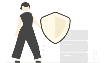 安全を指しているイラスト